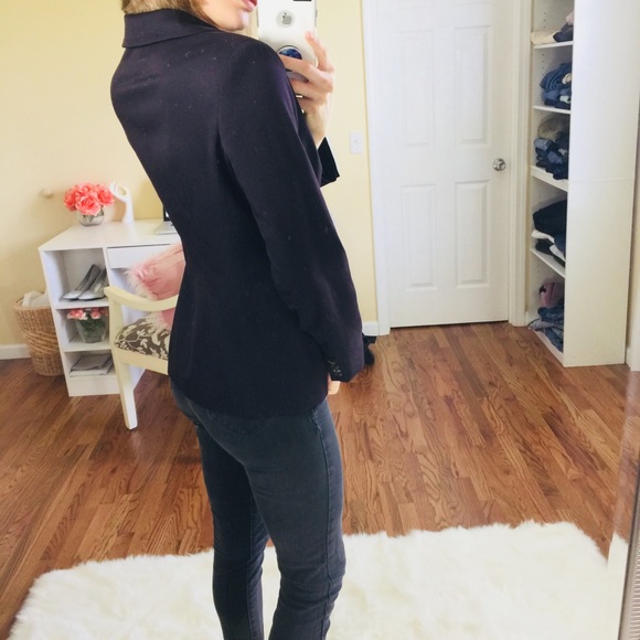 🔥 Anne Klein Deep Dark Purple  Career Blazer - Picture 5 of 7